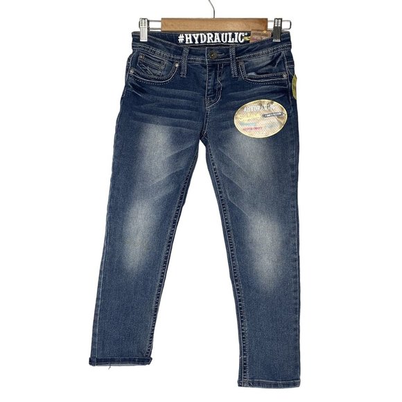 Jean Hydraulic Sydney Boyfriend Fille Taille 12 – Bleu, Coton Stretch